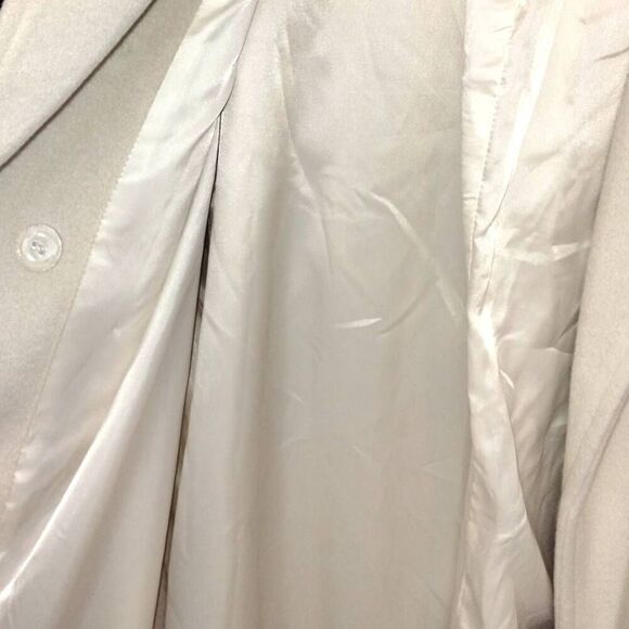 Commense Womens Coat Sz Large Cream Knee Length Trench Glamcore Classicore - Picture 13 of 15